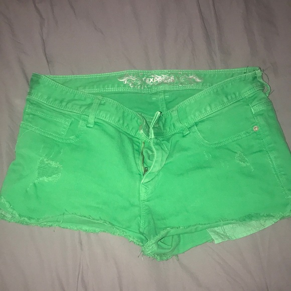 Express Pants - Green denim jean shorts Express Pants - Green denim jean shorts